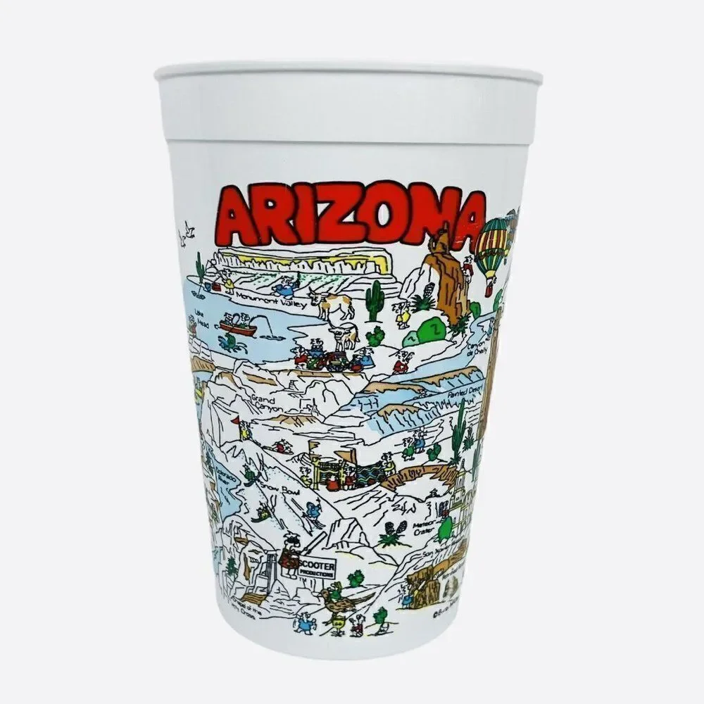 Barb McClain Arizona Vintage 1990 Large Plastic Cup McDonalds Coca Cola Landmark